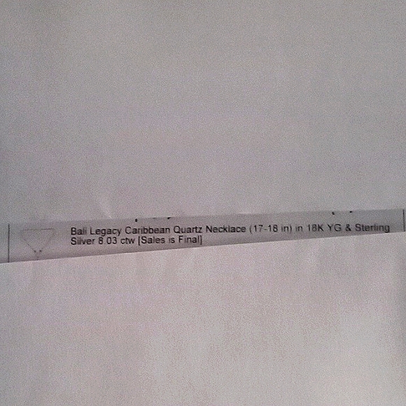 BALI LEGACY STERLING SILVER AND 18k GOLD CARIBBEAN BLUE QUARTZ Y-NECKLACE - Picture 9 of 9